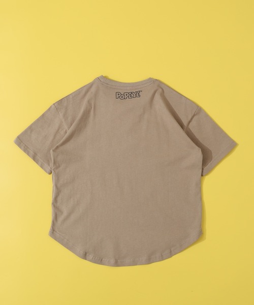 POPEYE(ポパイ)の「POPEYE ポパイオーバー半袖Tシャツ KIDS(Tシャツ/カットソー・キッズ・チャコール/杢グレー/オフホワイト/ブラック/ホワイト系1/ダークグリーン/ベージュ/ネイビー・160/150/140/130)」の18枚目の写真