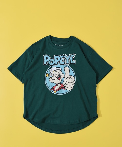 POPEYE(ポパイ)の「POPEYE ポパイオーバー半袖Tシャツ KIDS(Tシャツ/カットソー・キッズ・チャコール/杢グレー/オフホワイト/ブラック/ホワイト系1/ダークグリーン/ベージュ/ネイビー・160/150/140/130)」の19枚目の写真