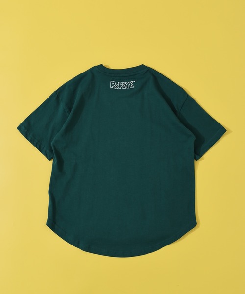 POPEYE(ポパイ)の「POPEYE ポパイオーバー半袖Tシャツ KIDS(Tシャツ/カットソー・キッズ・チャコール/杢グレー/オフホワイト/ブラック/ホワイト系1/ダークグリーン/ベージュ/ネイビー・160/150/140/130)」の20枚目の写真