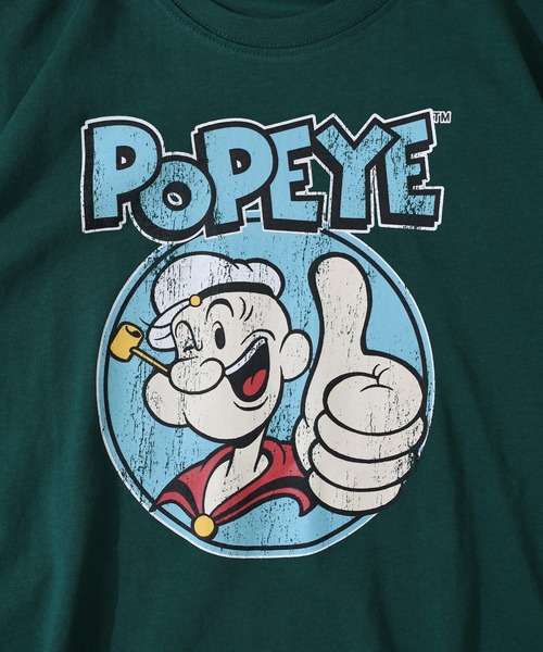 POPEYE(ポパイ)の「POPEYE ポパイオーバー半袖Tシャツ KIDS(Tシャツ/カットソー・キッズ・チャコール/杢グレー/オフホワイト/ブラック/ホワイト系1/ダークグリーン/ベージュ/ネイビー・160/150/140/130)」の21枚目の写真