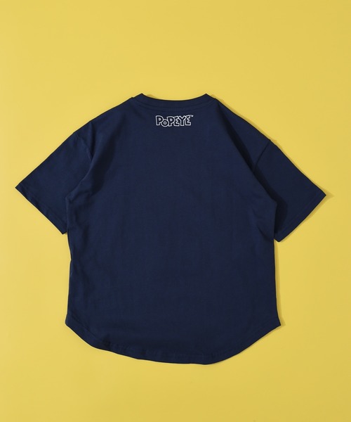POPEYE(ポパイ)の「POPEYE ポパイオーバー半袖Tシャツ KIDS(Tシャツ/カットソー・キッズ・チャコール/杢グレー/オフホワイト/ブラック/ホワイト系1/ダークグリーン/ベージュ/ネイビー・160/150/140/130)」の9枚目の写真