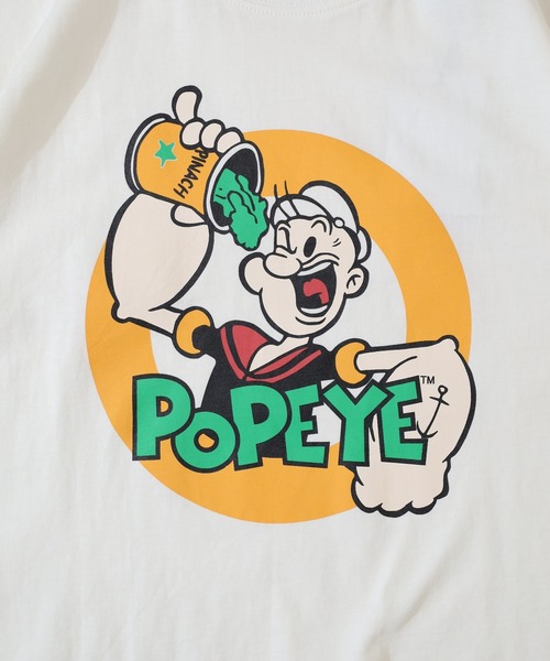 POPEYE(ポパイ)の「POPEYE ポパイオーバー半袖Tシャツ KIDS(Tシャツ/カットソー・キッズ・チャコール/杢グレー/オフホワイト/ブラック/ホワイト系1/ダークグリーン/ベージュ/ネイビー・160/150/140/130)」の11枚目の写真