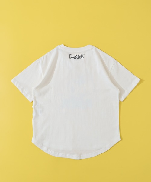 POPEYE(ポパイ)の「POPEYE ポパイオーバー半袖Tシャツ KIDS(Tシャツ/カットソー・キッズ・チャコール/杢グレー/オフホワイト/ブラック/ホワイト系1/ダークグリーン/ベージュ/ネイビー・160/150/140/130)」の12枚目の写真