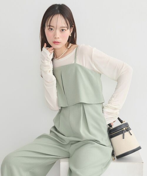 earth music&ecology(アースミュージックアンドエコロジー)の「シャーリングスリーブシアープルオーバー(Tシャツ/カットソー・レディース・ブラック/グレー/アイボリー/ラベンダー/レモンイエロー・FREE)」の13枚目の写真