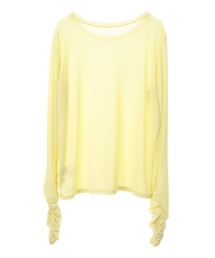 earth music&ecology | シャーリングスリーブシアープルオーバー(Tシャツ/カットソー)