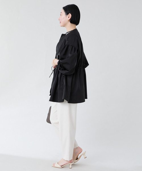 VERMEIL par iena タフタZIPギャザーコクーンコート VERMEIL par iena タフタZIPギャザーコクーンコート