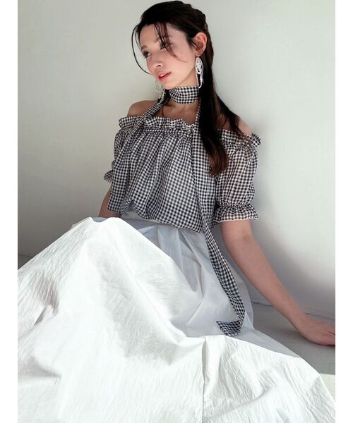 RESEXXY（リゼクシー）の「チョーカーコンビブラウス（シャツ/ブラウス・レディース・その他1/ホワイト/ピンク・FREE）」の4枚目の写真