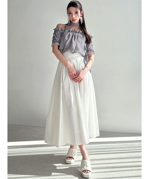 RESEXXY（リゼクシー）の「チョーカーコンビブラウス（シャツ/ブラウス・レディース・その他1/ホワイト/ピンク・FREE）」の5枚目の写真