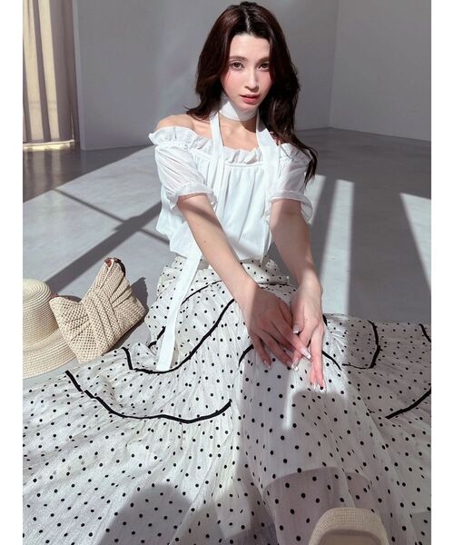 RESEXXY（リゼクシー）の「チョーカーコンビブラウス（シャツ/ブラウス・レディース・その他1/ホワイト/ピンク・FREE）」の13枚目の写真