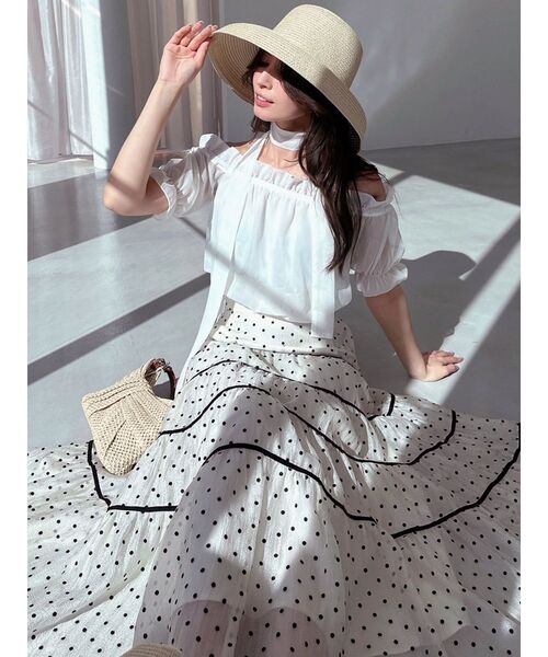 RESEXXY（リゼクシー）の「チョーカーコンビブラウス（シャツ/ブラウス・レディース・その他1/ホワイト/ピンク・FREE）」の14枚目の写真