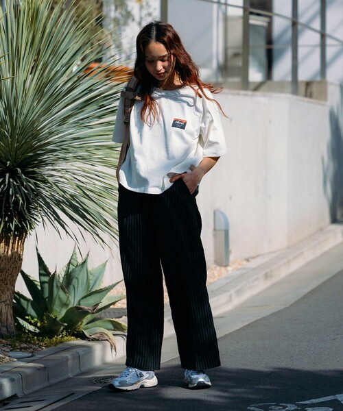 FREAK'S STORE(フリークスストア)の「NANGA × FREAK'S STORE/ナンガ 別注 エコハイブリット ボックスシルエットTシャツ(Tシャツ/カットソー・レディース・ブラック/ホワイト・フリ-)」の4枚目の写真