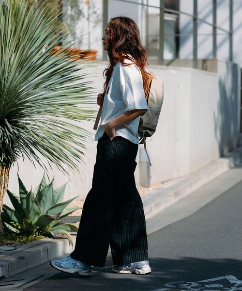 FREAK'S STORE(フリークスストア)の「NANGA × FREAK'S STORE/ナンガ 別注 エコハイブリット ボックスシルエットTシャツ(Tシャツ/カットソー・レディース・ブラック/ホワイト・フリ-)」の5枚目の写真