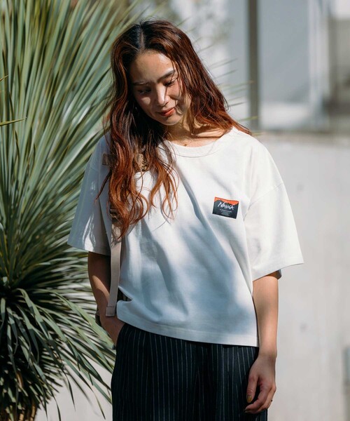 FREAK'S STORE(フリークスストア)の「NANGA × FREAK'S STORE/ナンガ 別注 エコハイブリット ボックスシルエットTシャツ(Tシャツ/カットソー・レディース・ブラック/ホワイト・フリ-)」の7枚目の写真