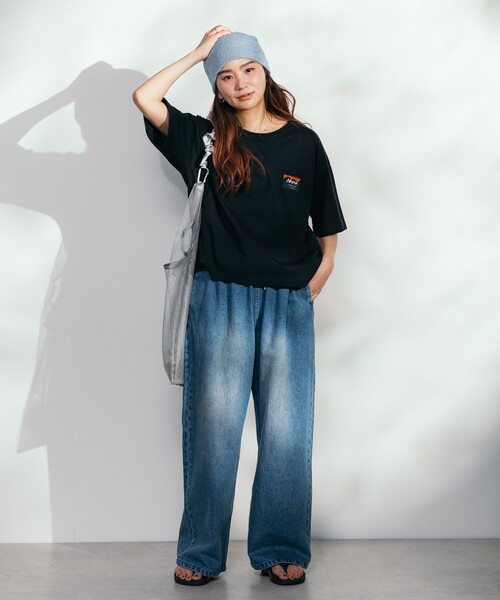 FREAK'S STORE(フリークスストア)の「NANGA × FREAK'S STORE/ナンガ 別注 エコハイブリット ボックスシルエットTシャツ(Tシャツ/カットソー・レディース・ブラック/ホワイト・フリ-)」の10枚目の写真