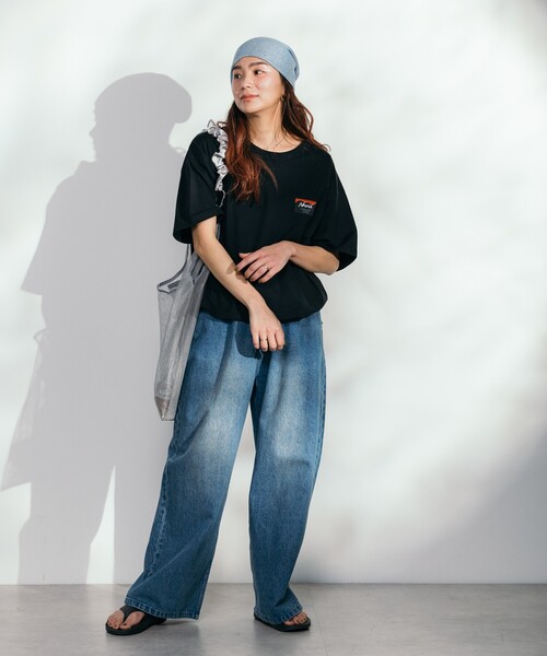 FREAK'S STORE(フリークスストア)の「NANGA × FREAK'S STORE/ナンガ 別注 エコハイブリット ボックスシルエットTシャツ(Tシャツ/カットソー・レディース・ブラック/ホワイト・フリ-)」の11枚目の写真