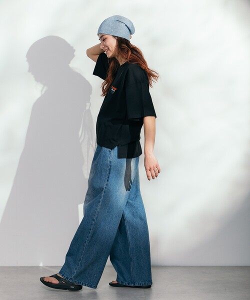 FREAK'S STORE(フリークスストア)の「NANGA × FREAK'S STORE/ナンガ 別注 エコハイブリット ボックスシルエットTシャツ(Tシャツ/カットソー・レディース・ブラック/ホワイト・フリ-)」の14枚目の写真