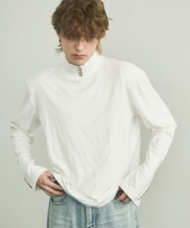 Shoowtime | Button design high neck long sleeve T-shirt / ボタンデザインハイネックロングスリーブTシャツ(Tシャツ/カットソー)