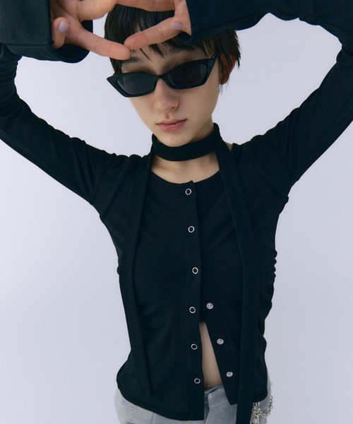 トップス josemoon scarf choker tops josemoon scarf choker tops