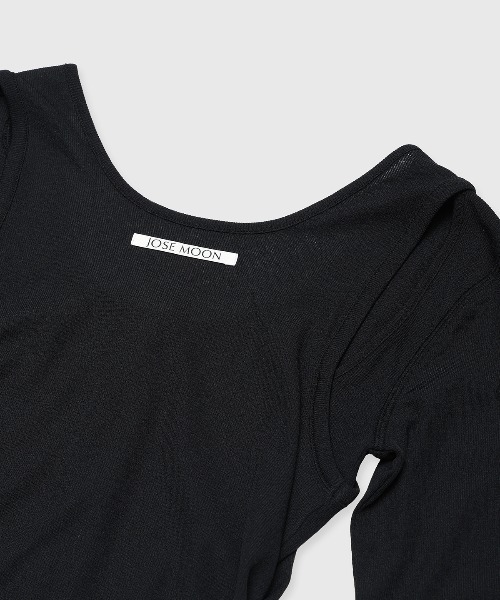 josemoon SCARF CHOKER TOPS ブラック　新品 SCARF CHOKER TOPS/スカーフチョーカートップス（Tシャツ