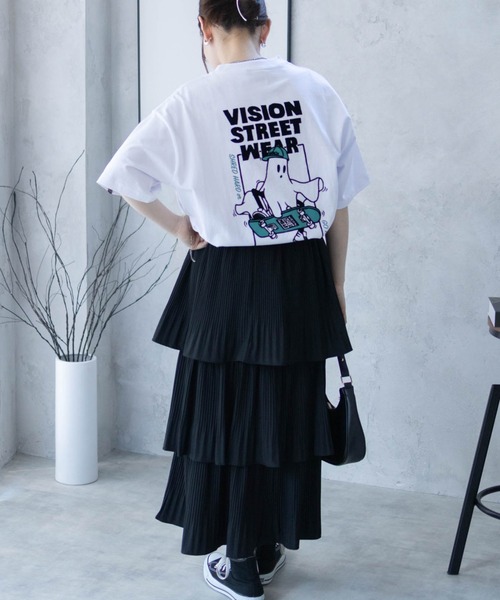VISION STREET WEAR(ヴィジョンストリートウェア)の「【VISION STREET WEAR / ヴィジョンストリートウェア】ゴーストスケーターTシャツ(Tシャツ/カットソー・メンズ・ブラック/ホワイト/ダークグリーン・M/L/XL)」の5枚目の写真
