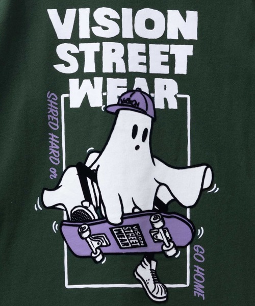 VISION STREET WEAR(ヴィジョンストリートウェア)の「【VISION STREET WEAR / ヴィジョンストリートウェア】ゴーストスケーターTシャツ(Tシャツ/カットソー・メンズ・ブラック/ホワイト/ダークグリーン・M/L/XL)」の13枚目の写真