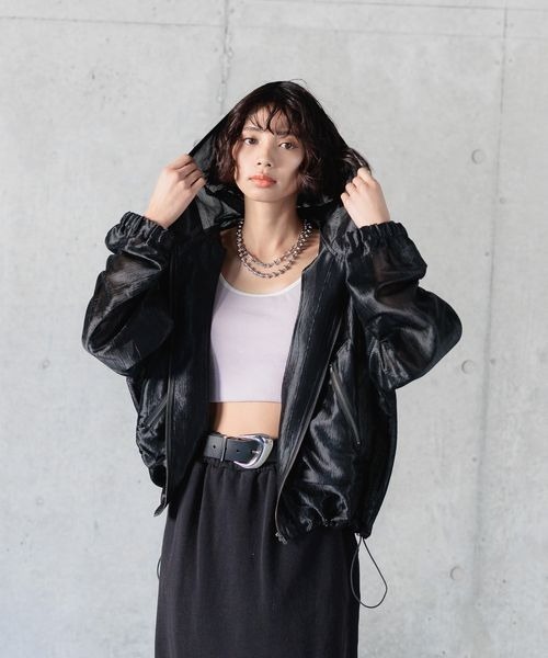 PAGEBOY（ページボーイ）の「ヴィンテージテレコFITキャミ【ショートとロング選べる丈感】（キャミソール・レディース・チャコールグレー/ライトピンク・SMALL/MEDIUM）」の9枚目の写真