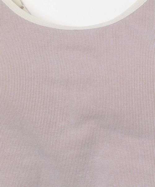 PAGEBOY（ページボーイ）の「ヴィンテージテレコFITキャミ【ショートとロング選べる丈感】（キャミソール・レディース・チャコールグレー/ライトピンク・SMALL/MEDIUM）」の17枚目の写真