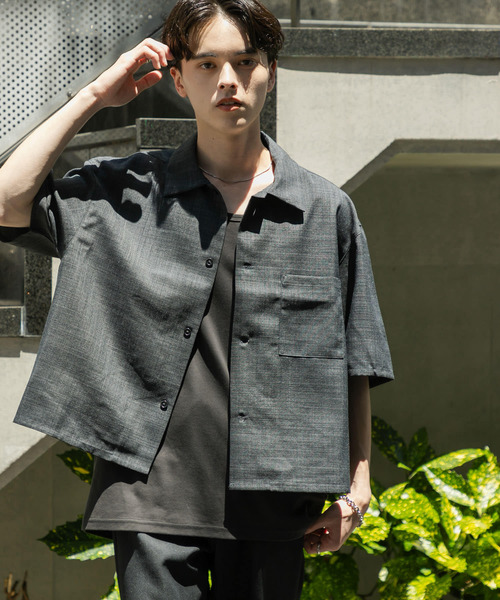 SENSE OF PLACE by URBAN RESEARCH（センスオブプレイスバイアーバンリサーチ）の「『ユニセックス』『接触冷感/吸水速乾/イージーケア』リネンライクボクシーショートスリーブシャツ（シャツ/ブラウス・メンズ・ライトベージュ/ブラック/ブラウン・MEDIUM/LARGE）」の19枚目の写真