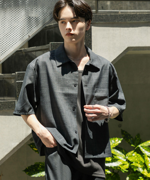 SENSE OF PLACE by URBAN RESEARCH（センスオブプレイスバイアーバンリサーチ）の「『ユニセックス』『接触冷感/吸水速乾/イージーケア』リネンライクボクシーショートスリーブシャツ（シャツ/ブラウス・メンズ・ライトベージュ/ブラック/ブラウン・MEDIUM/LARGE）」の18枚目の写真