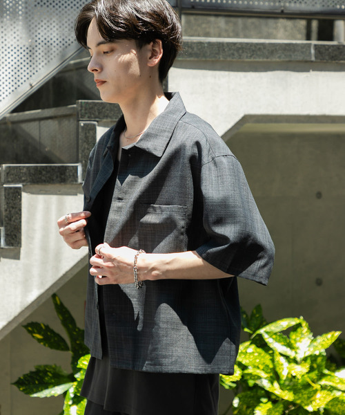 SENSE OF PLACE by URBAN RESEARCH（センスオブプレイスバイアーバンリサーチ）の「『ユニセックス』『接触冷感/吸水速乾/イージーケア』リネンライクボクシーショートスリーブシャツ（シャツ/ブラウス・メンズ・ライトベージュ/ブラック/ブラウン・MEDIUM/LARGE）」の16枚目の写真