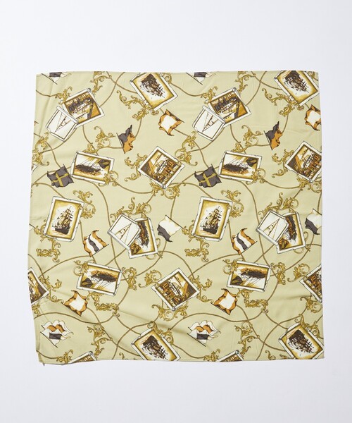 FREAK'S STORE（フリークスストア）の「ウォッシャブル レーヨン プリントスカーフ/PRINT SCARF（バンダナ/スカーフ・メンズ・ブラック/ワインレッド/キャメル/ネイビー・ﾌﾘ-）」の3枚目の写真