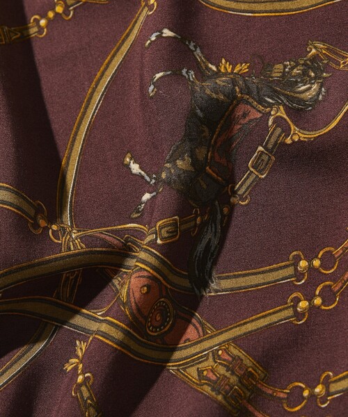 FREAK'S STORE（フリークスストア）の「ウォッシャブル レーヨン プリントスカーフ/PRINT SCARF（バンダナ/スカーフ・メンズ・ブラック/ワインレッド/キャメル/ネイビー・ﾌﾘ-）」の7枚目の写真