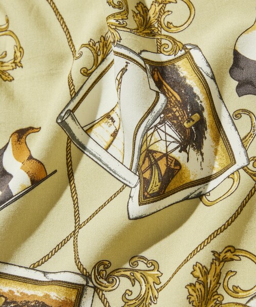 FREAK'S STORE（フリークスストア）の「ウォッシャブル レーヨン プリントスカーフ/PRINT SCARF（バンダナ/スカーフ・メンズ・ブラック/ワインレッド/キャメル/ネイビー・ﾌﾘ-）」の6枚目の写真