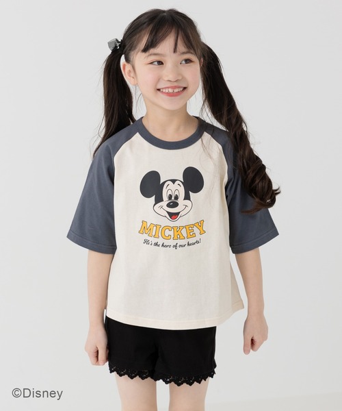 セール】〈ディズニー〉ミッキーマウス/ラグラン半袖Tシャツ（T