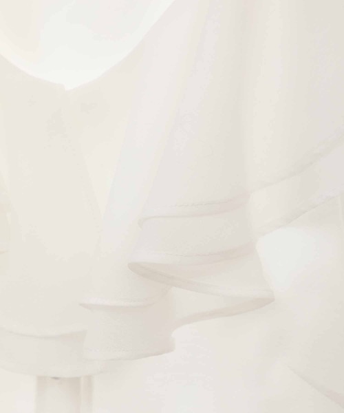 31 Sons de mode(トランテアン ソン ドゥ モード)の「シアーフリルブラウス(シャツ/ブラウス・レディース・ブラック/ベージュ/オフホワイト・フリー)」の6枚目の写真