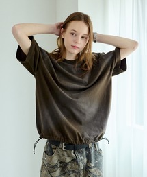 WETTEMPT | GARMENT DYED SPRAY DRAWCORD TEE /ガーメントダイスプレードローコードT(Tシャツ/カットソー)