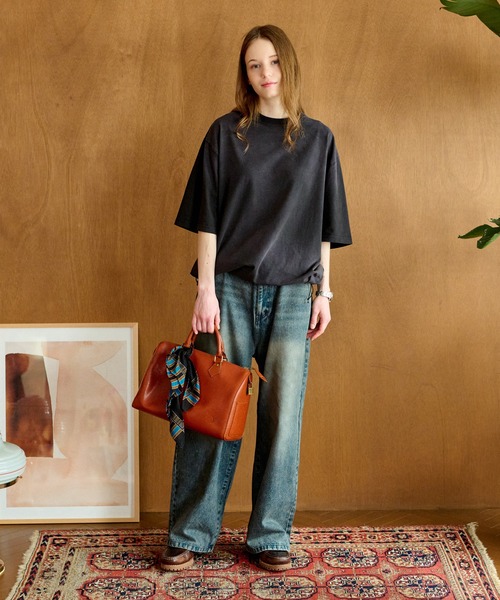 WETTEMPT(ウィテンプト)の「GARMENT DYED SPRAY DRAWCORD TEE /ガーメントダイスプレードローコードT(Tシャツ/カットソー・メンズ・グレイッシュブルー/ブラック/ネイビー/ブラウン・SMALL/LARGE/MEDIUM)」の10枚目の写真