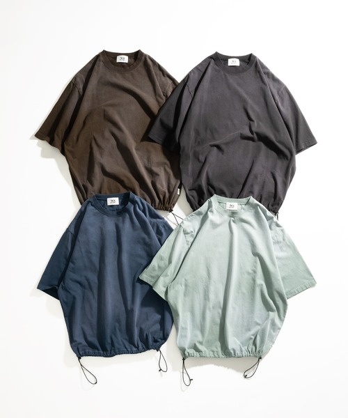 GARMENT DYED SPRAY DRAWCORD TEE /ガーメントダイスプレードロー