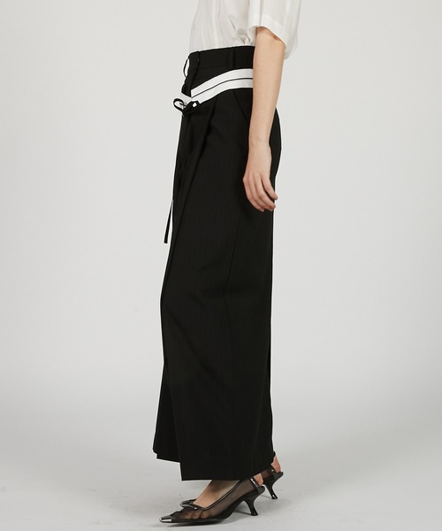 PRANK PROJECT(プランクプロジェクト)の「ディープタックスーチングスカート / Deep Tuck Suiting Skirt(スカート・レディース・グレー/ブラック・36/38)」の21枚目の写真