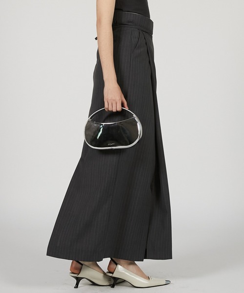 PRANK PROJECT(プランクプロジェクト)の「ディープタックスーチングスカート / Deep Tuck Suiting Skirt(スカート・レディース・グレー/ブラック・36/38)」の12枚目の写真