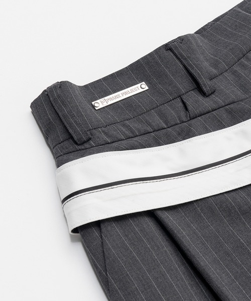 PRANK PROJECT(プランクプロジェクト)の「ディープタックスーチングスカート / Deep Tuck Suiting Skirt(スカート・レディース・グレー/ブラック・36/38)」の8枚目の写真