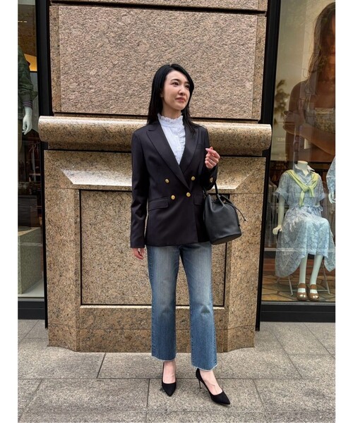 BROOKS BROTHERS(ブルックスブラザーズ)の「スーピマコットン ラッフルカラーブラウス(シャツ/ブラウス・レディース・ホワイト・LARGE/SMALL/X-SMALL/MEDIUM)」の3枚目の写真
