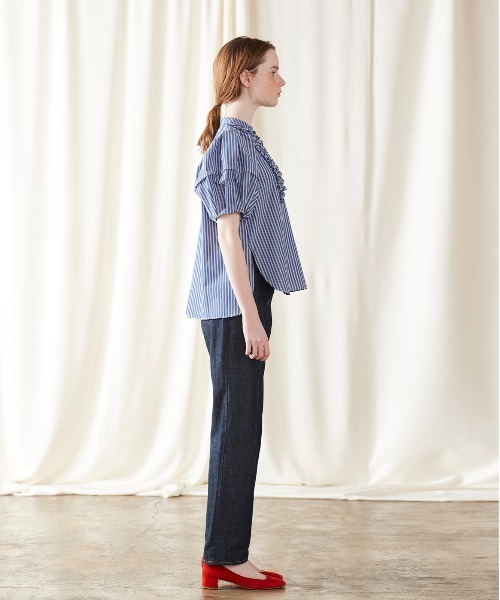 MARILYN MOON モダン タック フリル ブラウス ボリュームスリーブ モダンタックフリルボリュームスリーブブラウス（シャツ