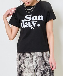 《ロゴフロッキー×大人カジュアル》レディース 半袖Tシャツ シンプルロゴデザイン 春夏秋