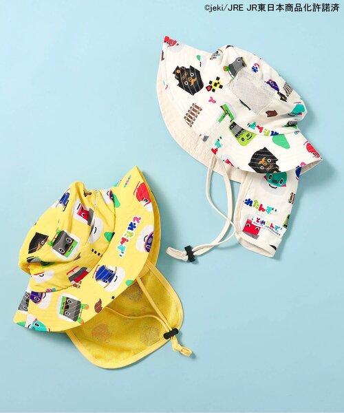 Ampersand（アンパサンド）の「【とれたんず】アウトドアハット（ハット・キッズ・イエロー/オフホワイト・48/50/52/54）」の3枚目の写真