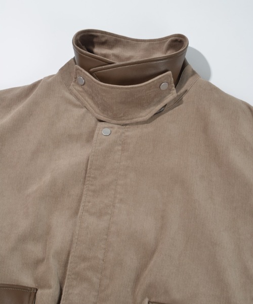 SUPERTHANKS(スーパーサンクス)の「コーデュロイ×フェイクレザージャケット/Corduroy Harrington Jacket(ブルゾン・メンズ・ブラウン/モカ/ブラック・S/M/L)」の21枚目の写真