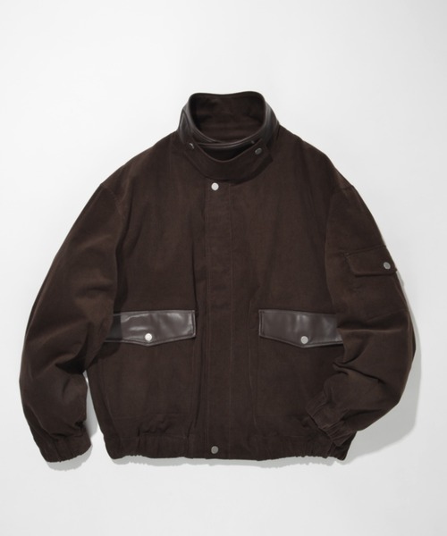 SUPERTHANKS(スーパーサンクス)の「コーデュロイ×フェイクレザージャケット/Corduroy Harrington Jacket(ブルゾン・メンズ・ブラウン/モカ/ブラック・S/M/L)」の18枚目の写真
