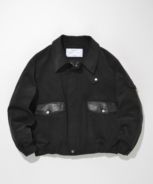 SUPERTHANKS(スーパーサンクス)の「コーデュロイ×フェイクレザージャケット/Corduroy Harrington Jacket(ブルゾン・メンズ・ブラウン/モカ/ブラック・S/M/L)」の17枚目の写真