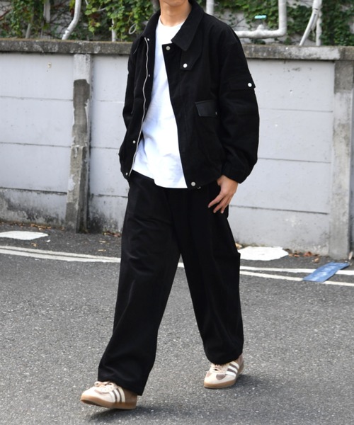 SUPERTHANKS(スーパーサンクス)の「コーデュロイ×フェイクレザージャケット/Corduroy Harrington Jacket(ブルゾン・メンズ・ブラウン/モカ/ブラック・S/M/L)」の10枚目の写真