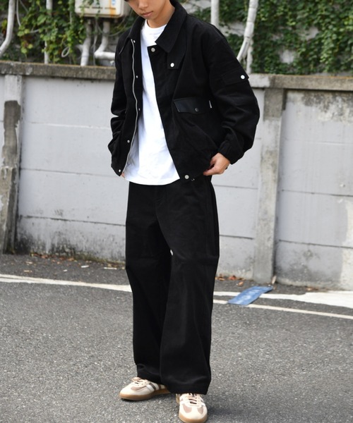 SUPERTHANKS(スーパーサンクス)の「コーデュロイ×フェイクレザージャケット/Corduroy Harrington Jacket(ブルゾン・メンズ・ブラウン/モカ/ブラック・S/M/L)」の11枚目の写真